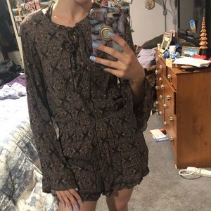 Purple Patterned Romper